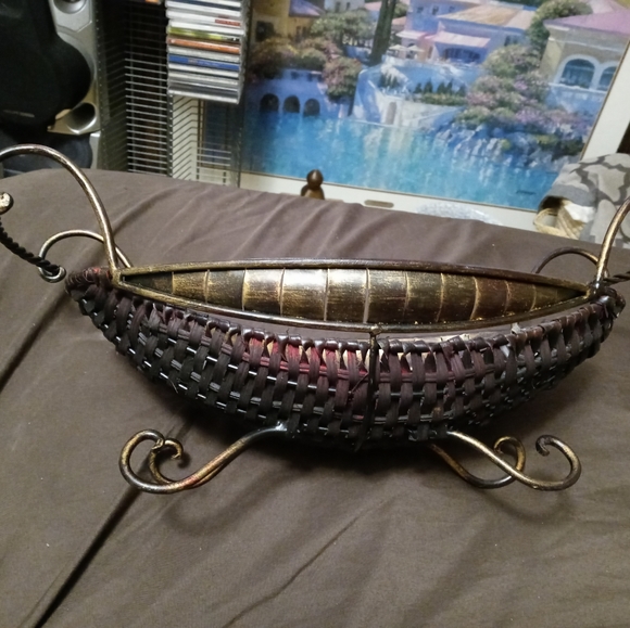 🎋💐WICKER&IRON DECOR CENTER PIECE🎍 - Picture 9 of 11